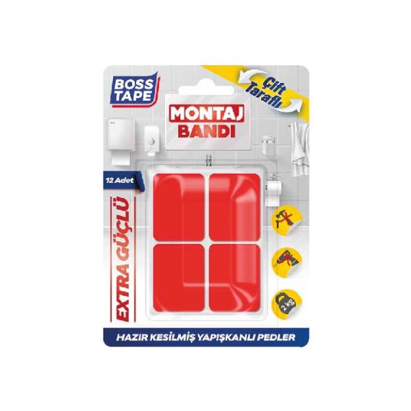 Ταινία Διπλής Όψεως Αφρώδης PADS  25mmx30mm -12ΤΕΜ BL BOSS